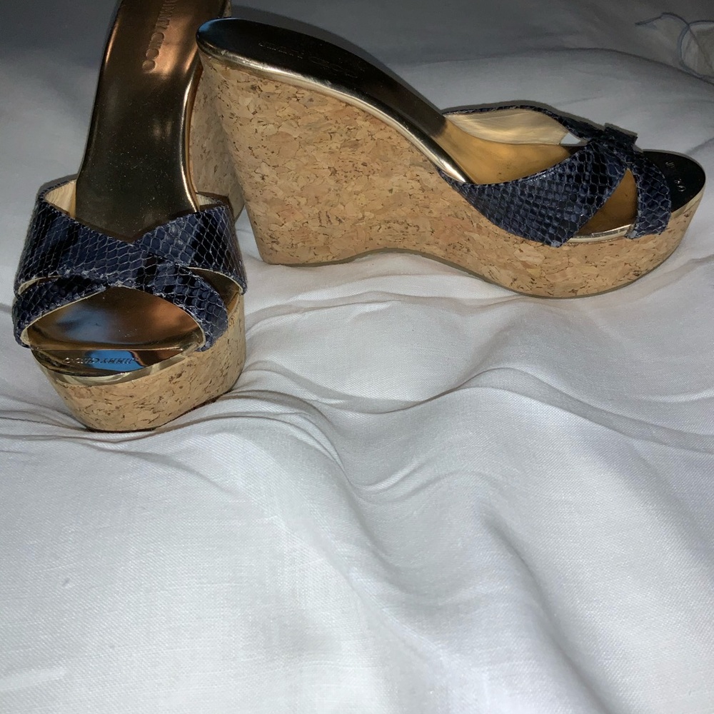 New Jimmy Choo Python Wedges Size 38.5 - image 4